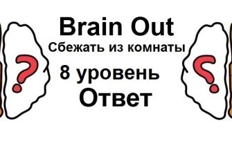 Brain Out Сбежать из комнаты 8 уровень