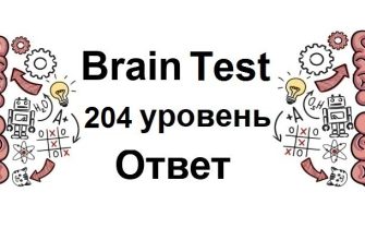 Brain Test 204 уровень