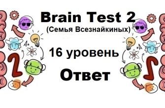 Brain Test 2 Семья Всезнайкиных уровень 16