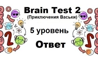 Brain Test 2 Приключения Васьки уровень 5