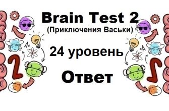 Brain Test 2 Приключения Васьки уровень 24